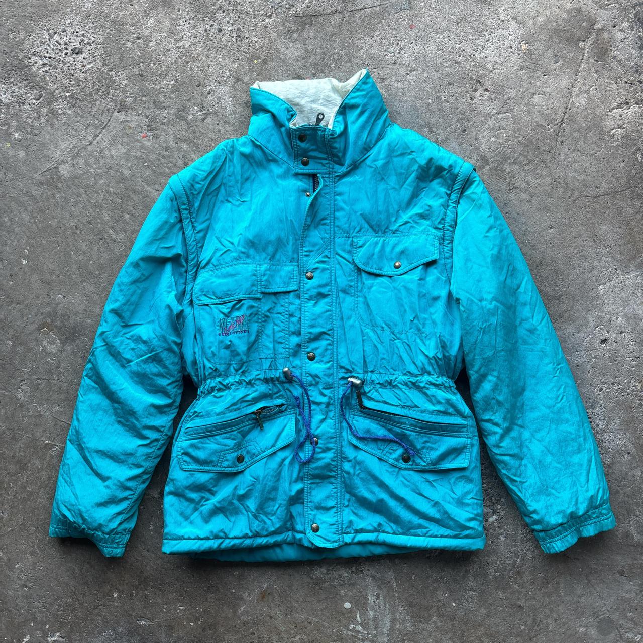 80s Turquoise Mc Kees ski puffer jacket