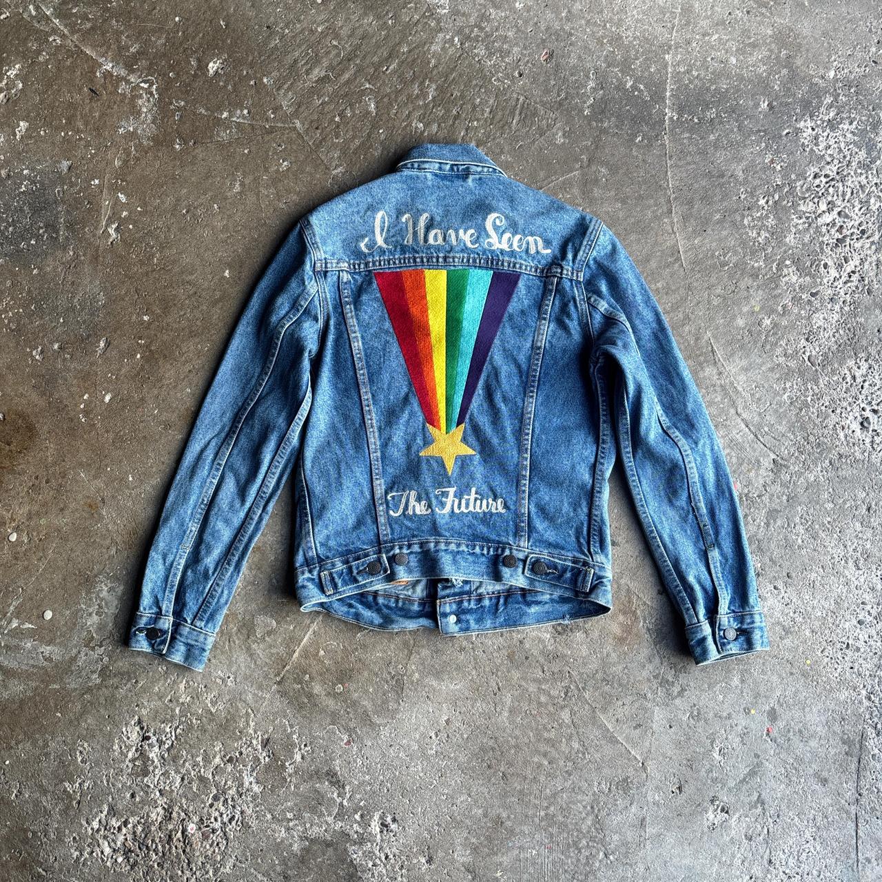 Blue Levi’s Denim Jacket w/ Back Embroidery - XS