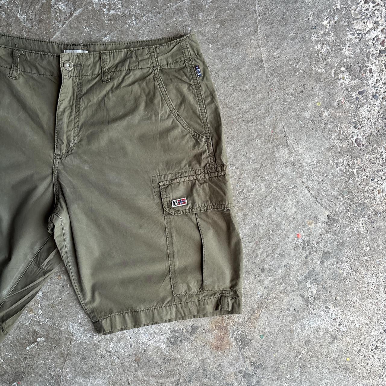 Khaki Green Napapijri Cargo Shorts - W36