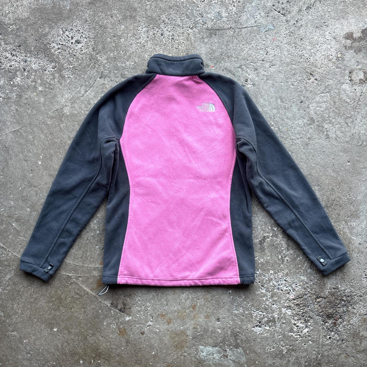 Pink and grey The North Face fleece jacket