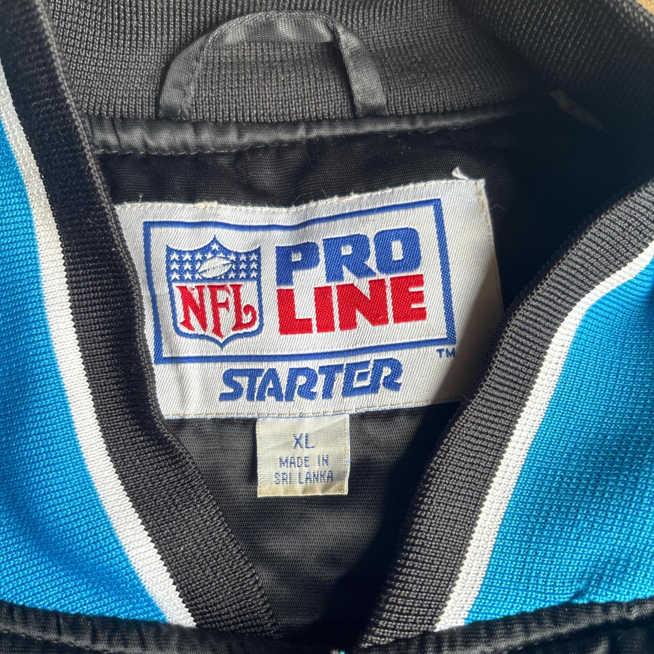 Black & Blue Carolina Panthers Starter Pro Line Starter Varsity Jacket - XL