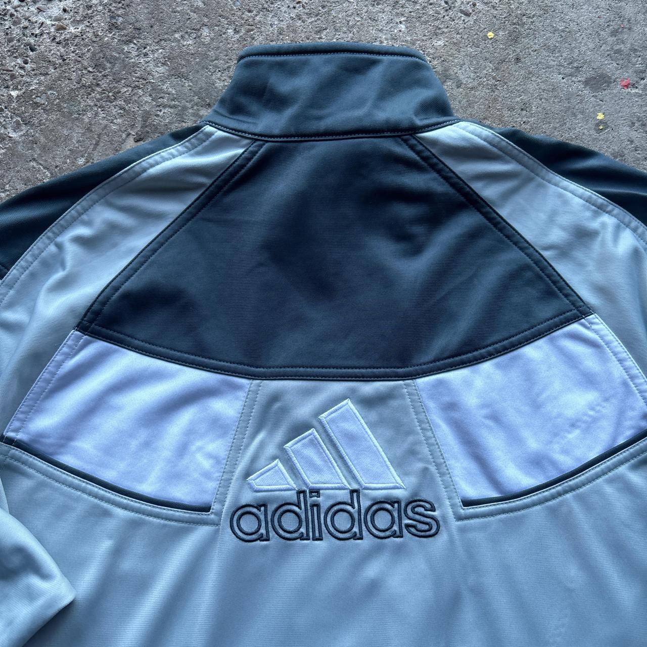 90s Grey Adidas Track jacket - M