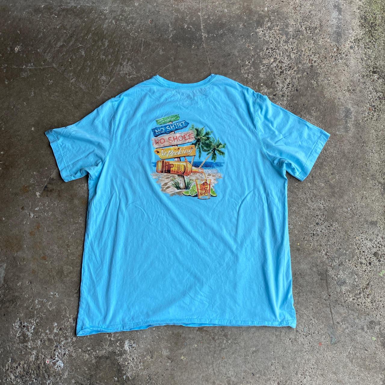 Light Blue ‘Caribbean’ Graphic Bar T-Shirt