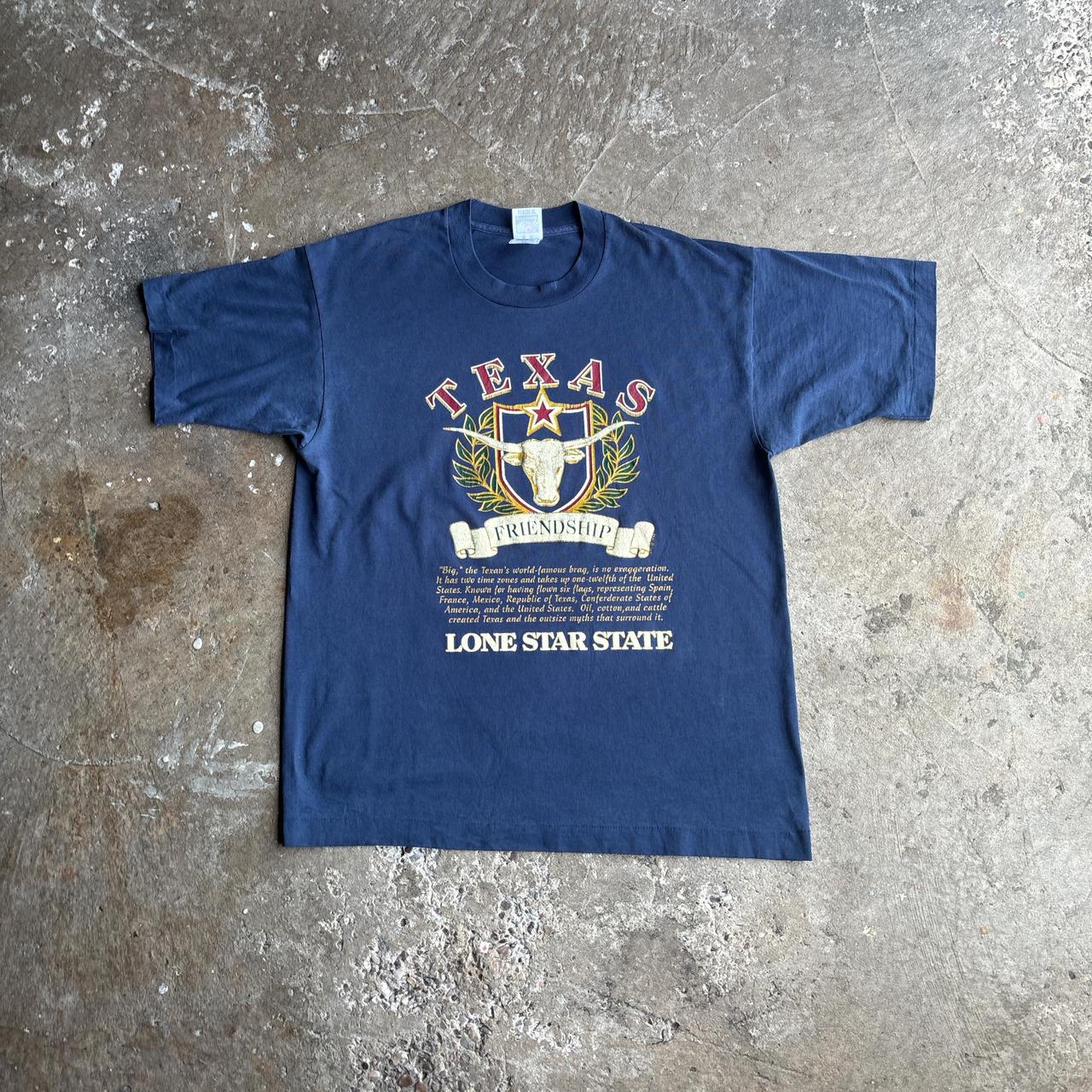Navy Single Stitch Graphic Texas T-Shirt