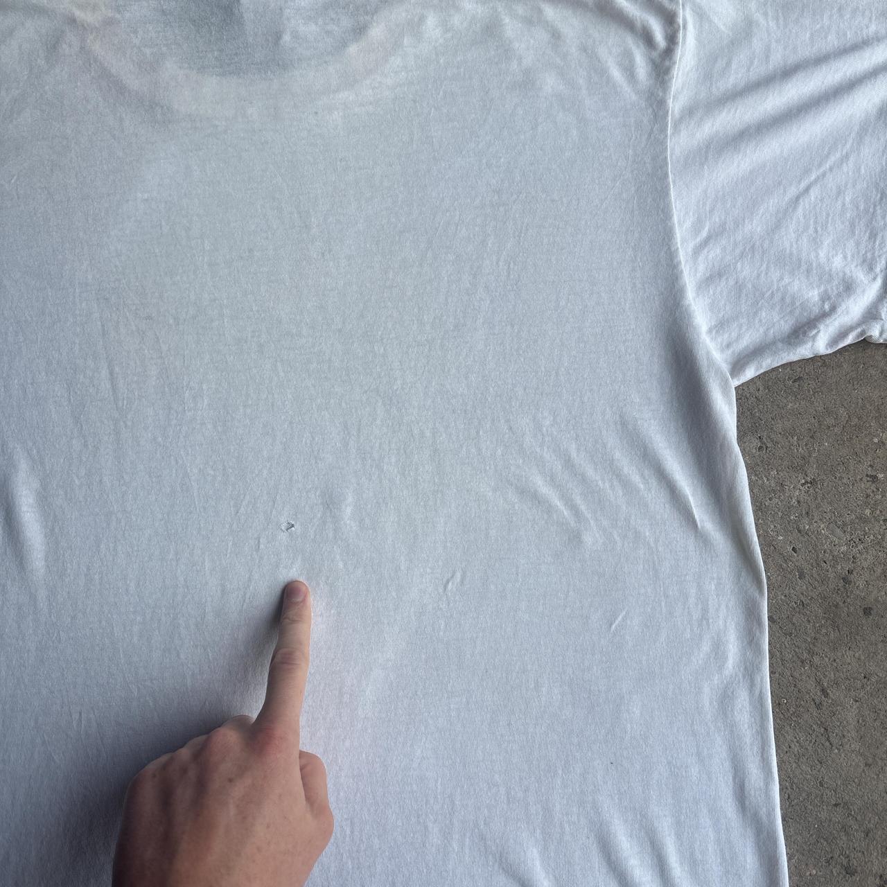 Vintage ā96 White Nike Single Stitch Pen Design T-Shirt - XL