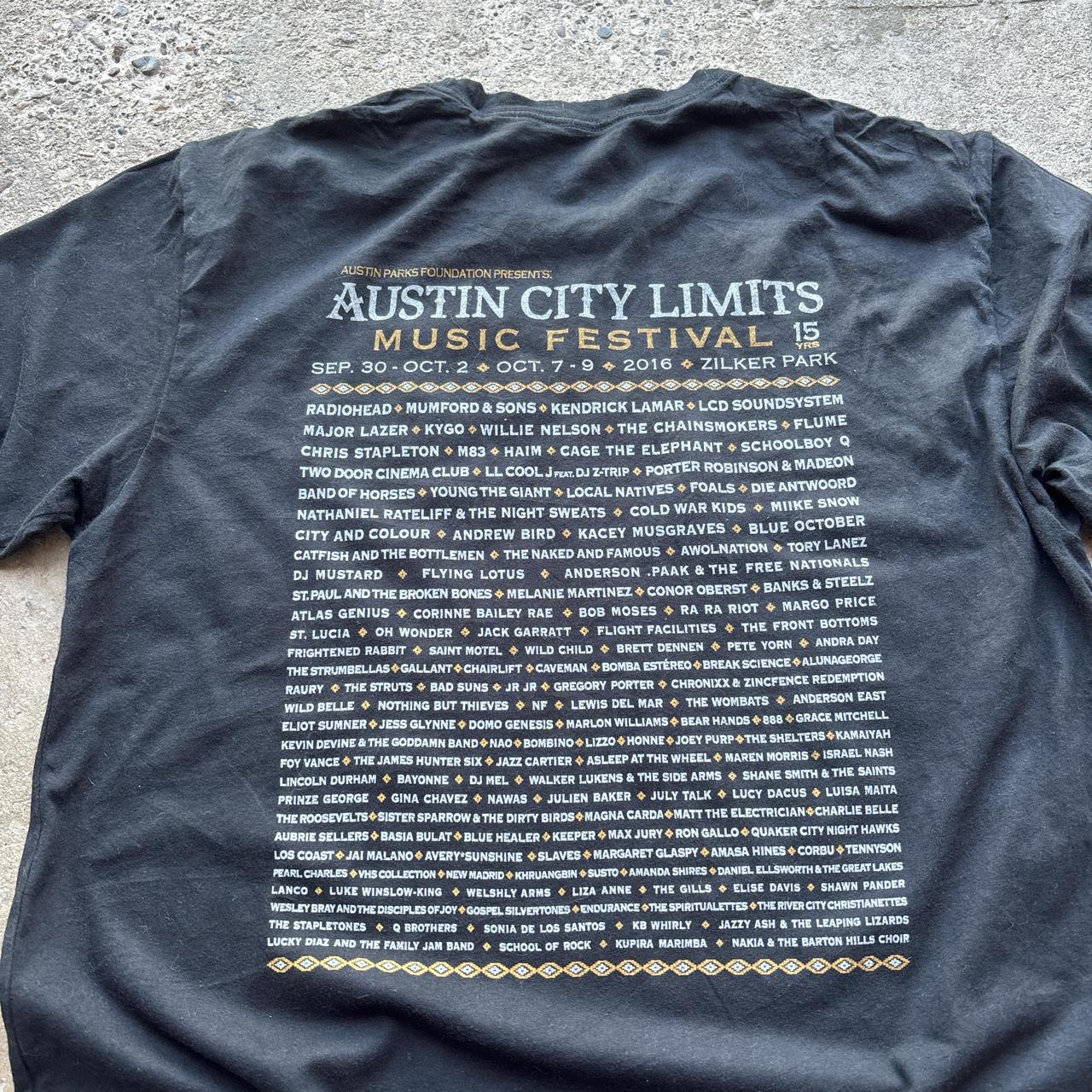 Official Austin City Limits Music Festival 2016 black t-shirt