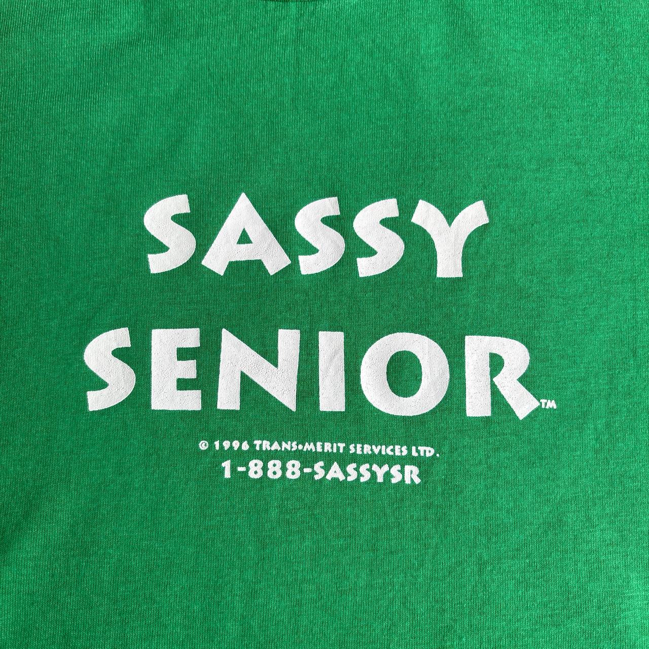 Vintage Green Single Stitch ‘Sassy Senior’ T-Shirt