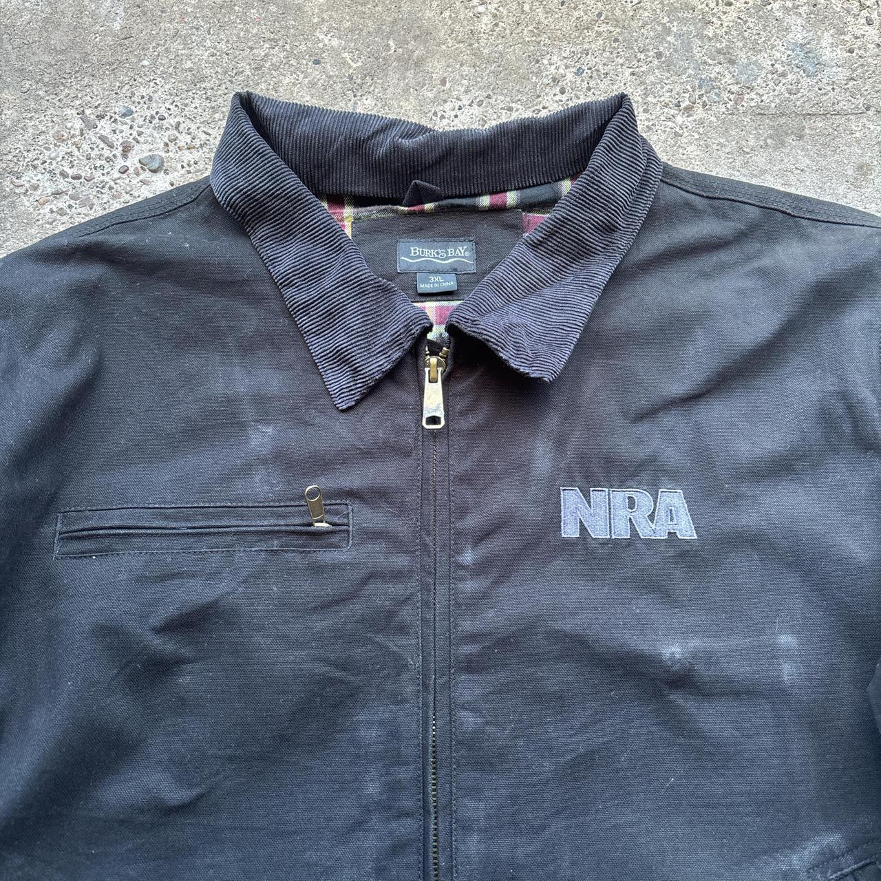 Black workwear jacket with corduroy collar - XXXL