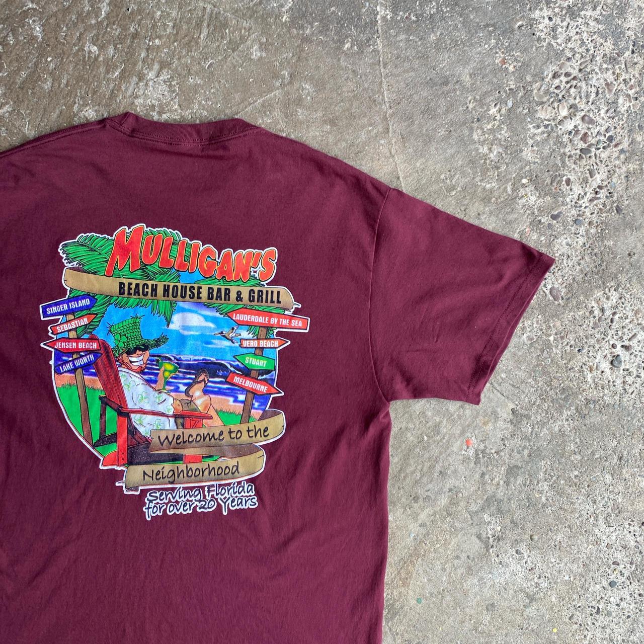 Burgundy Graphic Bar T-Shirt - L