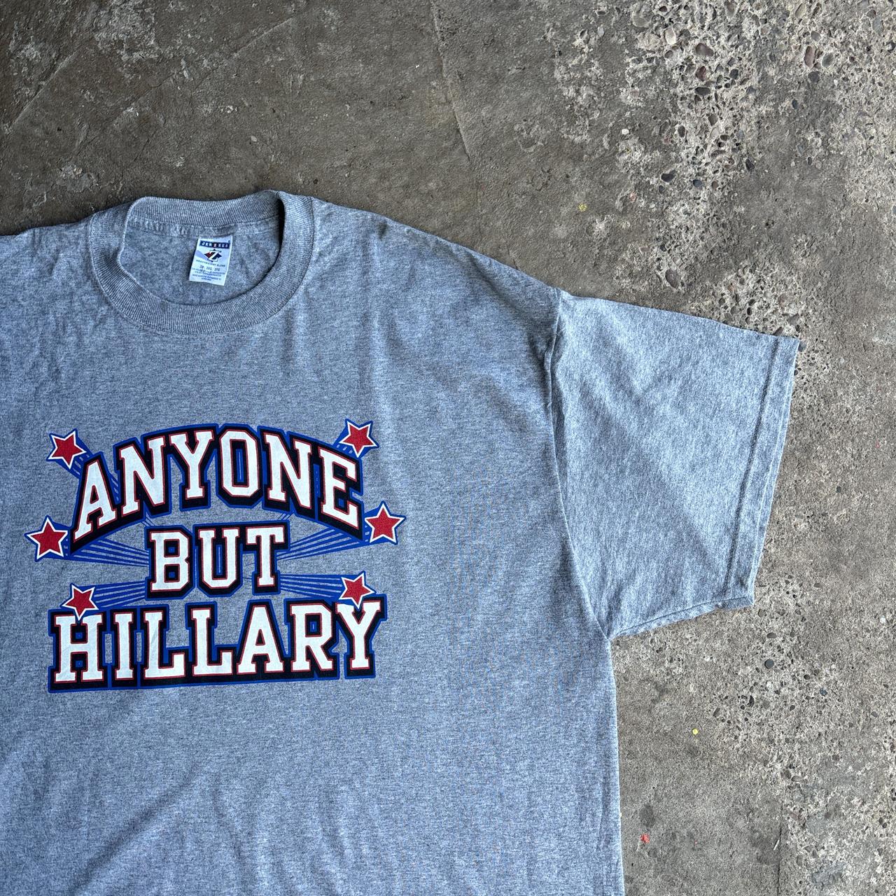 Grey ‘Anyone But Hillary’ Print T-Shirt