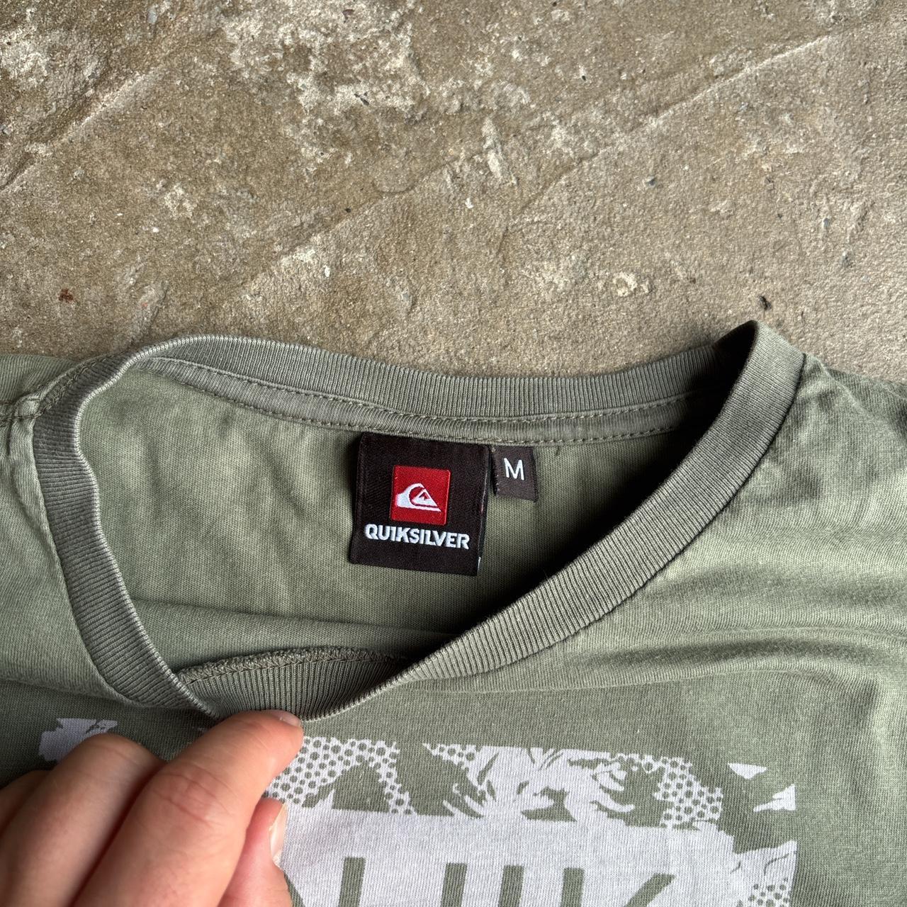 Olive Green Quiksilver graphic tee