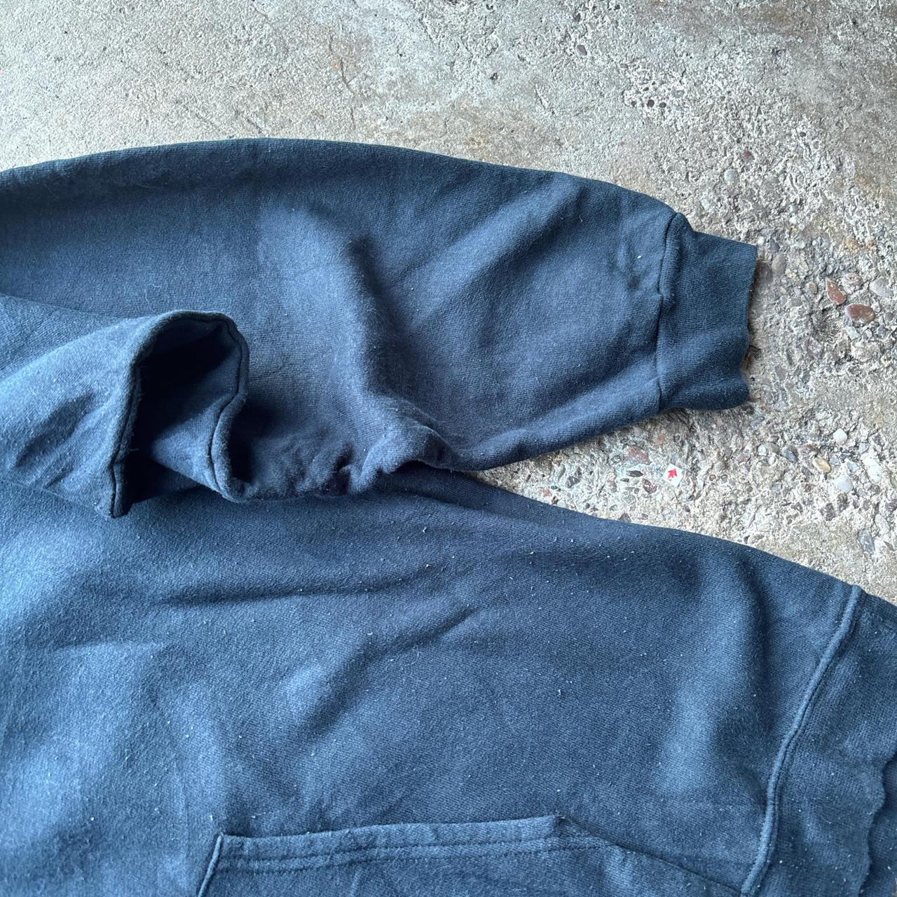 Navy and white Slippery Rock University hoodie