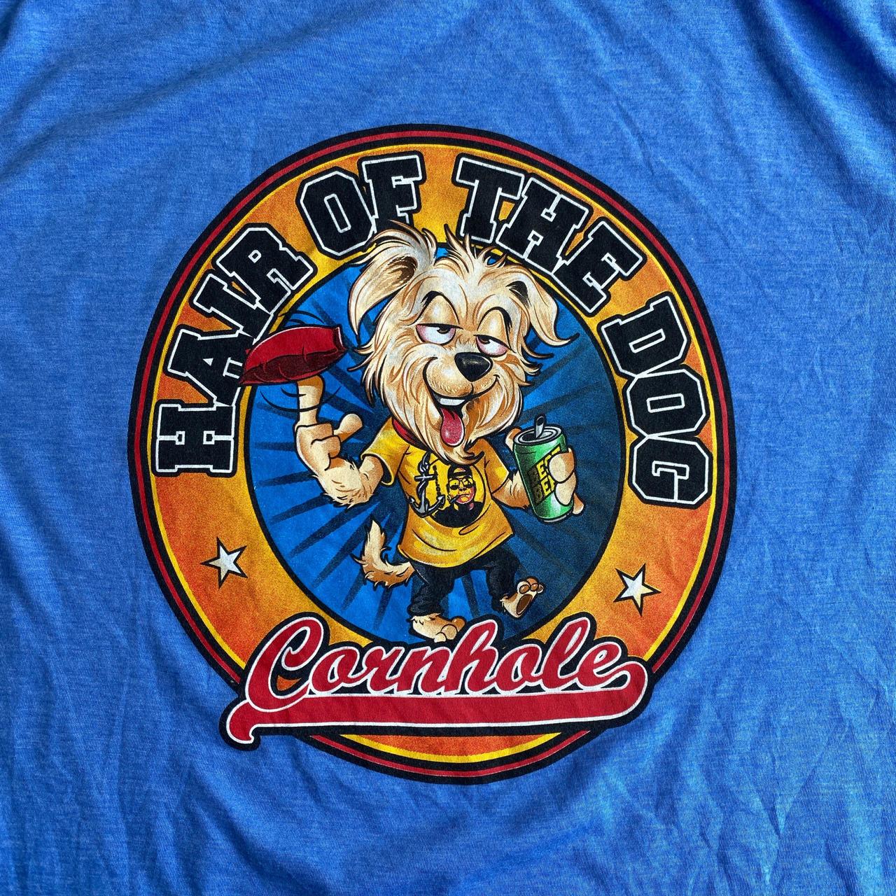 Blue Graphic ‘Hair of the Dog’ Graphic T-Shirt