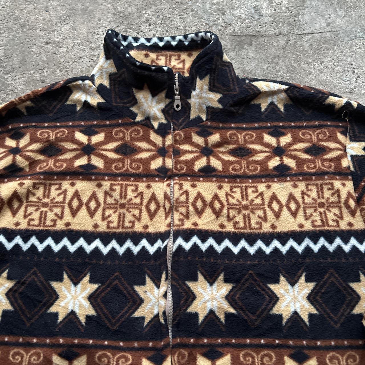 Black and brown crazy fleece