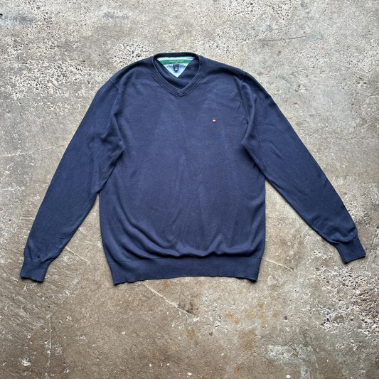 Navy Tommy Hilfiger Golf v-neck sweater - M