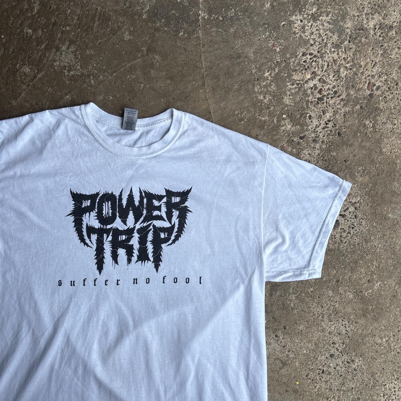 White ‘Power Trip’ Graphic T-Shirt - XL