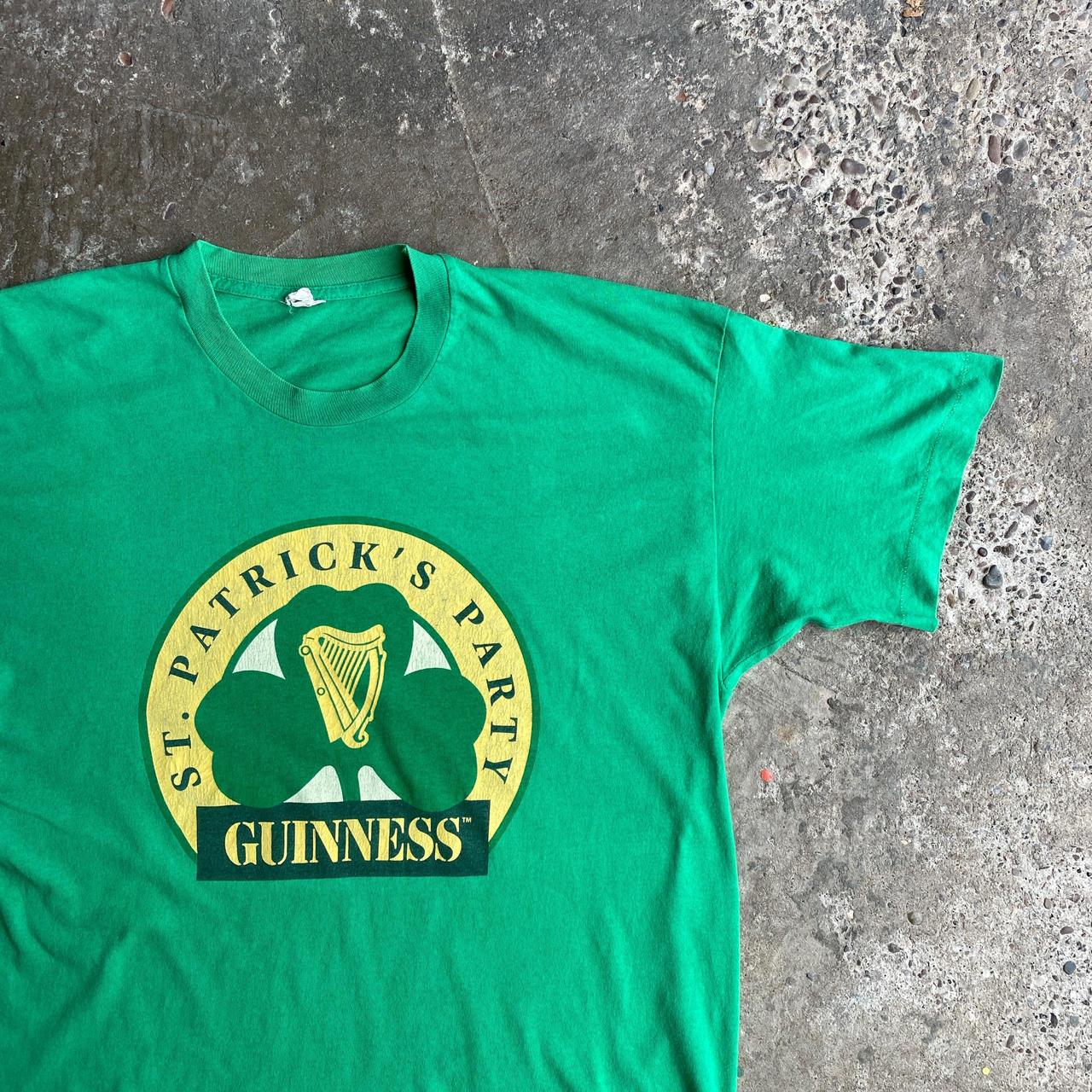 Vintage Green Guinness St Patrick’s Day Single Stitch T-Shirt