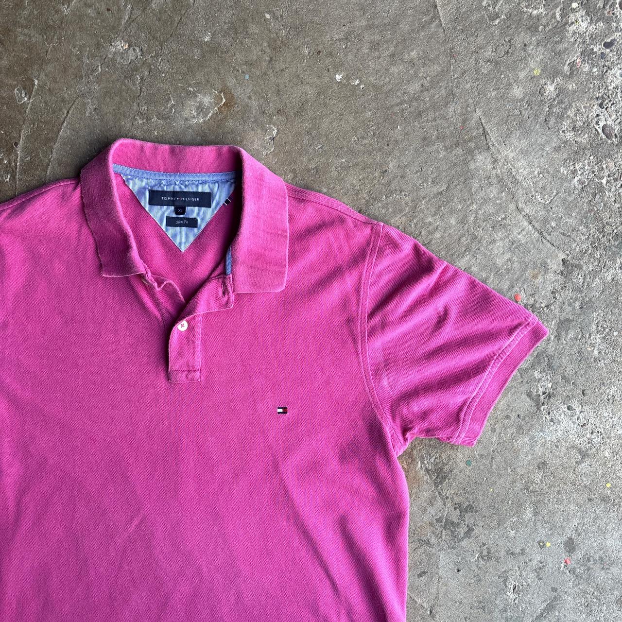 Pink Tommy Hilfiger Polo Shirt - XL