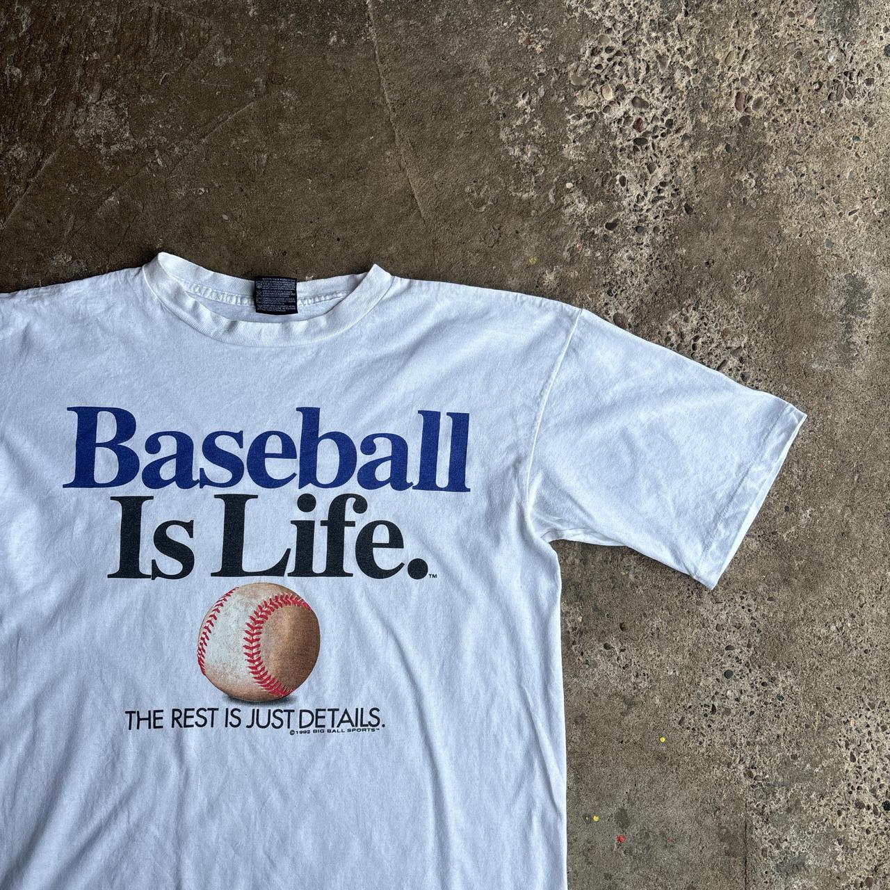 White Single Stitch Vintage 92’ ‘Baseball is Life’ Graphic T-Shirt - L