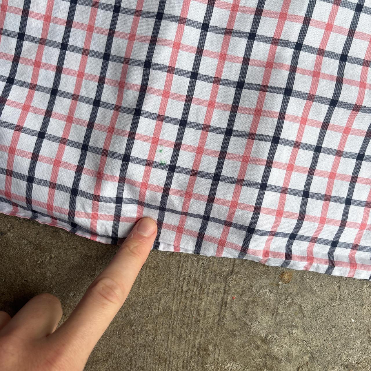 White & Pink Tommy Hilfiger Checkered Oxford Shirt -  XL