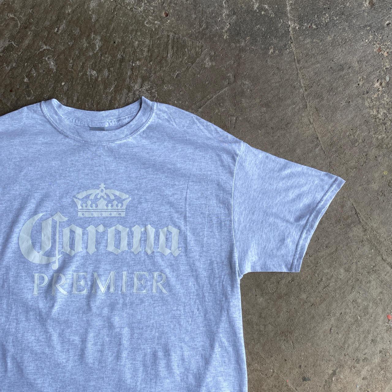 Grey Graphic Corona T-Shirt - M