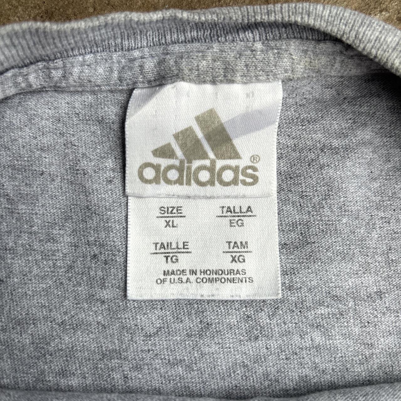 Grey Adidas Notre Dame Long-Sleeve T-Shirt