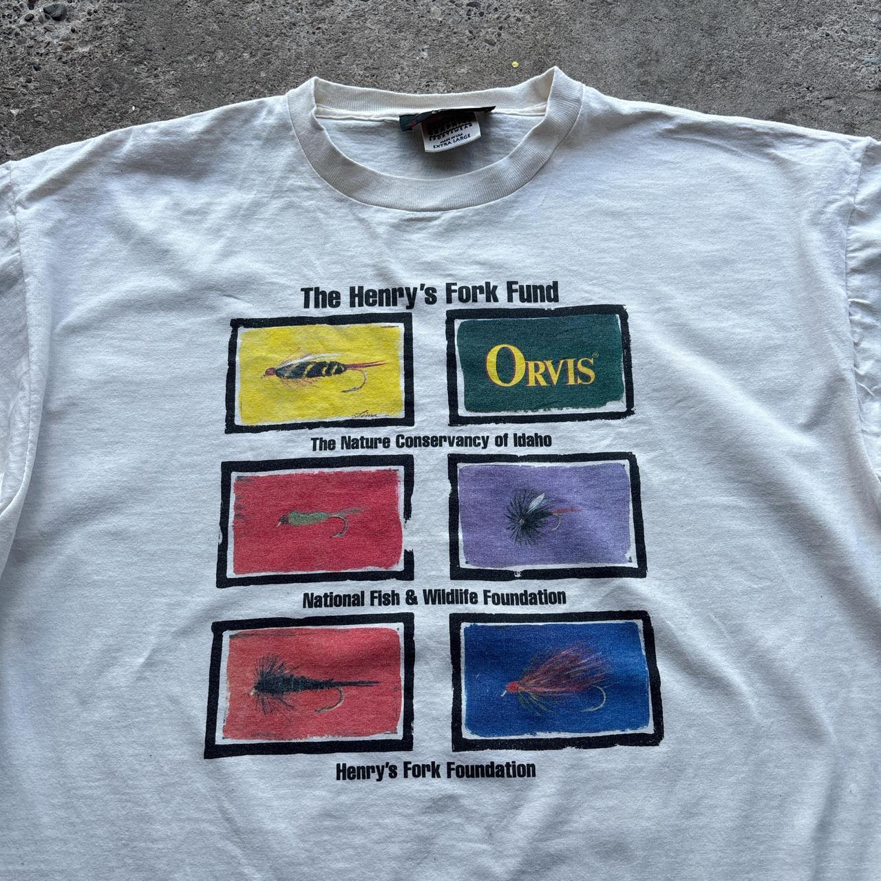 Cream Orvis Fishing graphic tee - XL