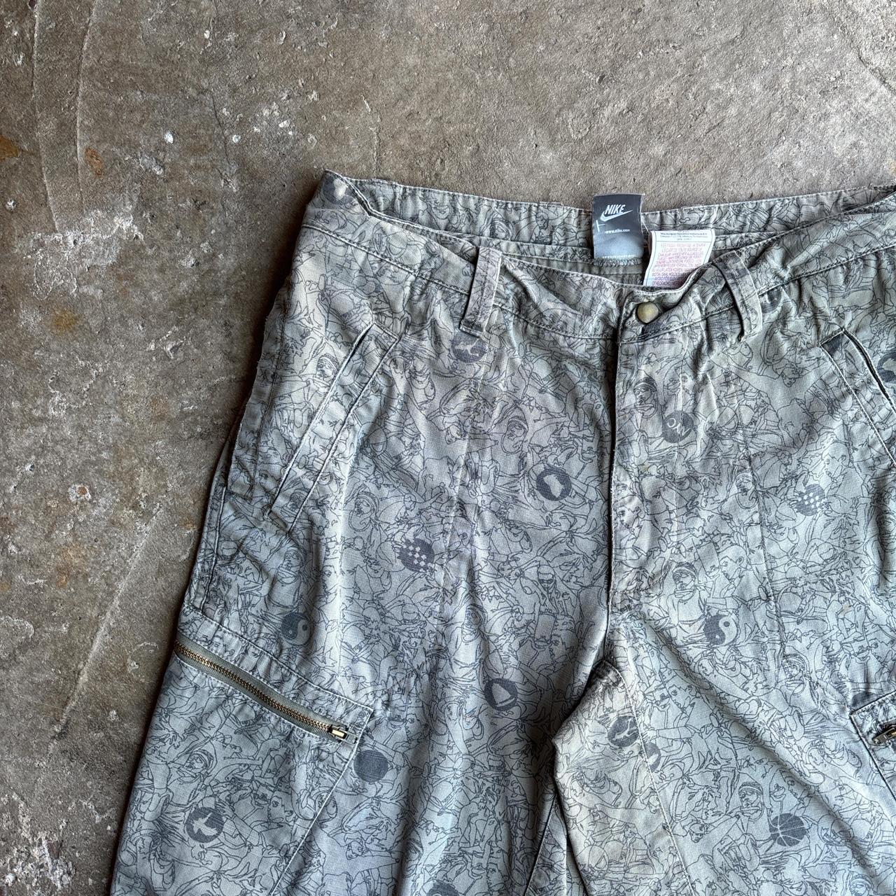 Green Nike Graphic Y2K Combat Shorts
