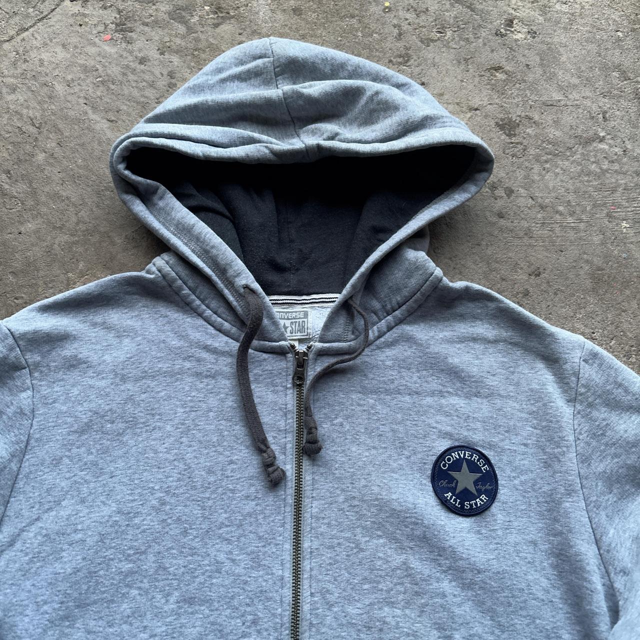 Grey Converse zip-up hoody