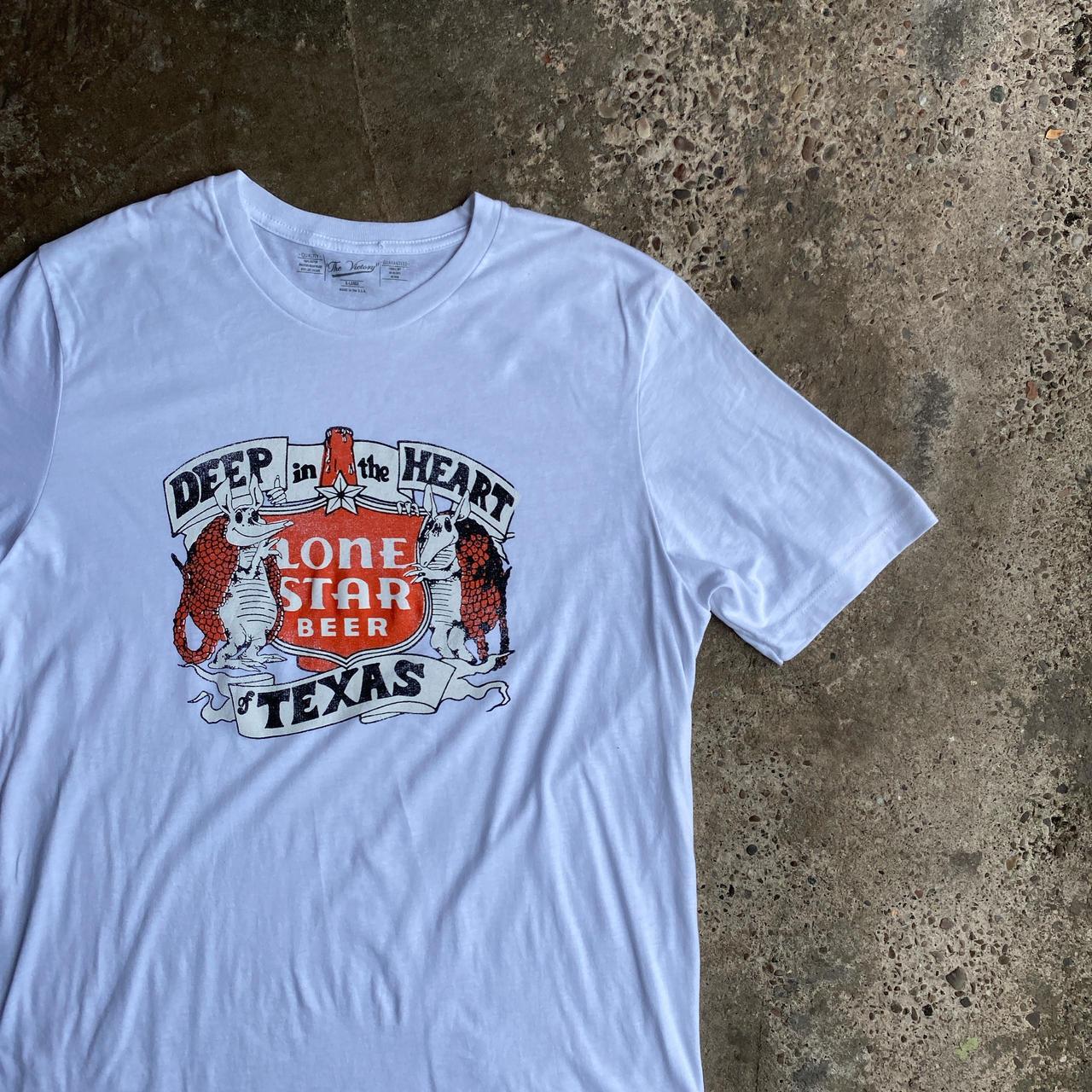 White Graphic ‘Lone Star Beer’ Graphic T-Shirt - XL