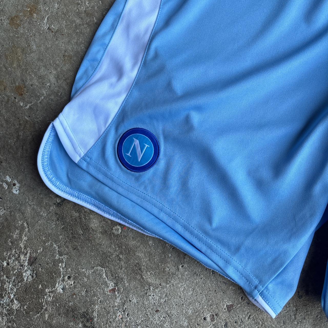 SSC Napoli football shorts in baby blue