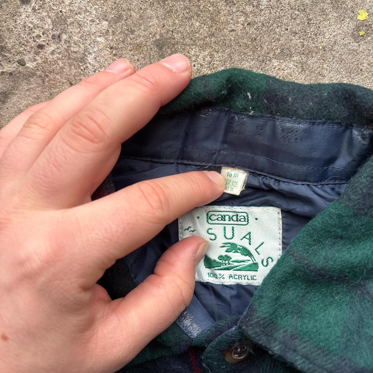 Vintage Green and navy Canda Casuals flannel shirt