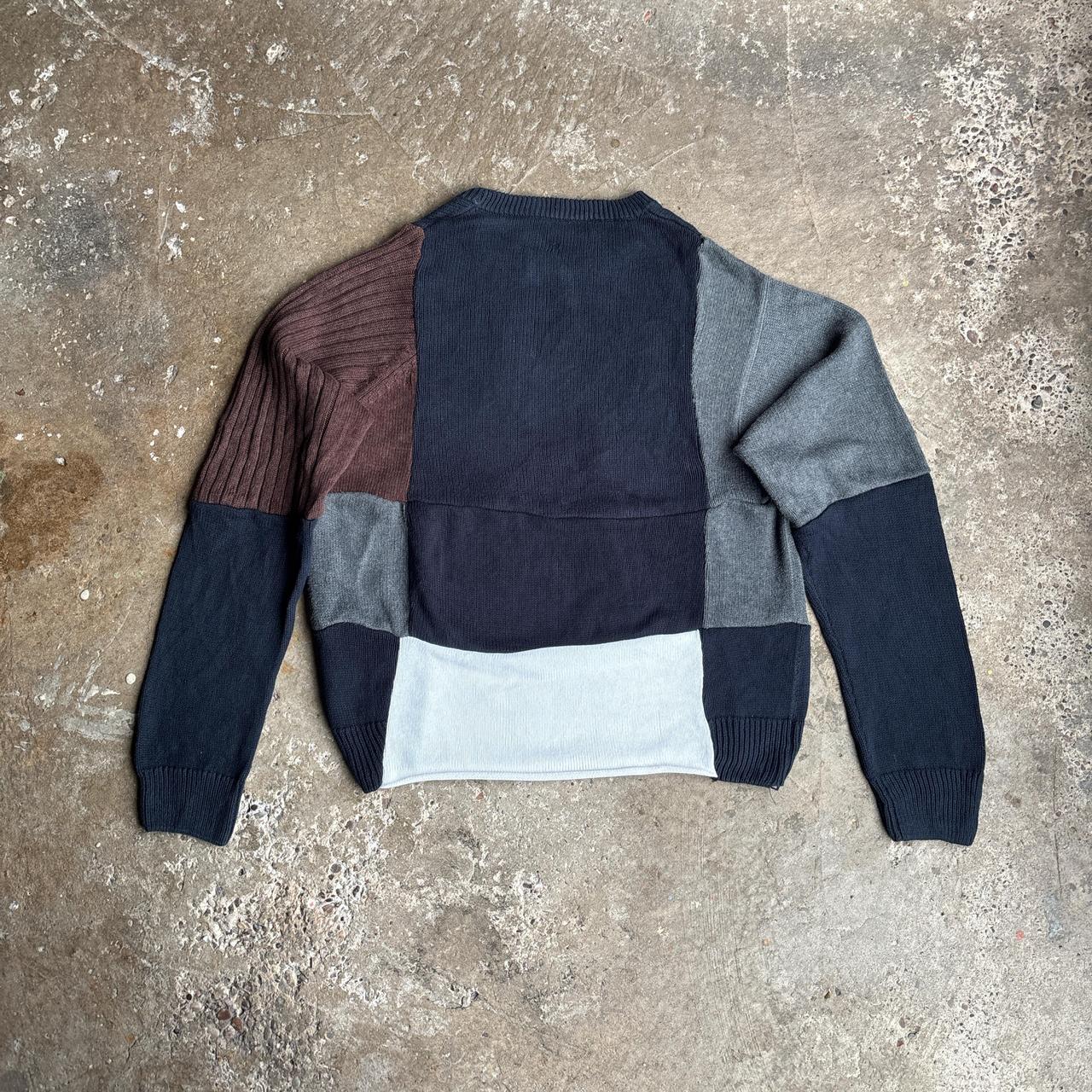 Multi-Coloured Patchwork Chaps Knitted Jumper - XL