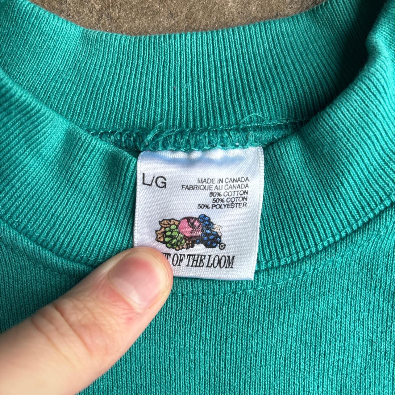 Vibrant Green Fruit of the Loom Sweatshirt - L