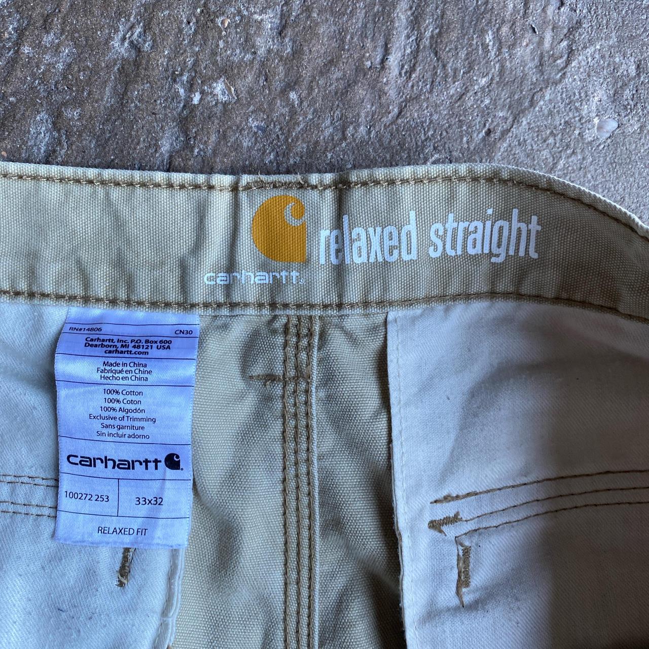 Light Green Carhartt Combat Trousers - W33