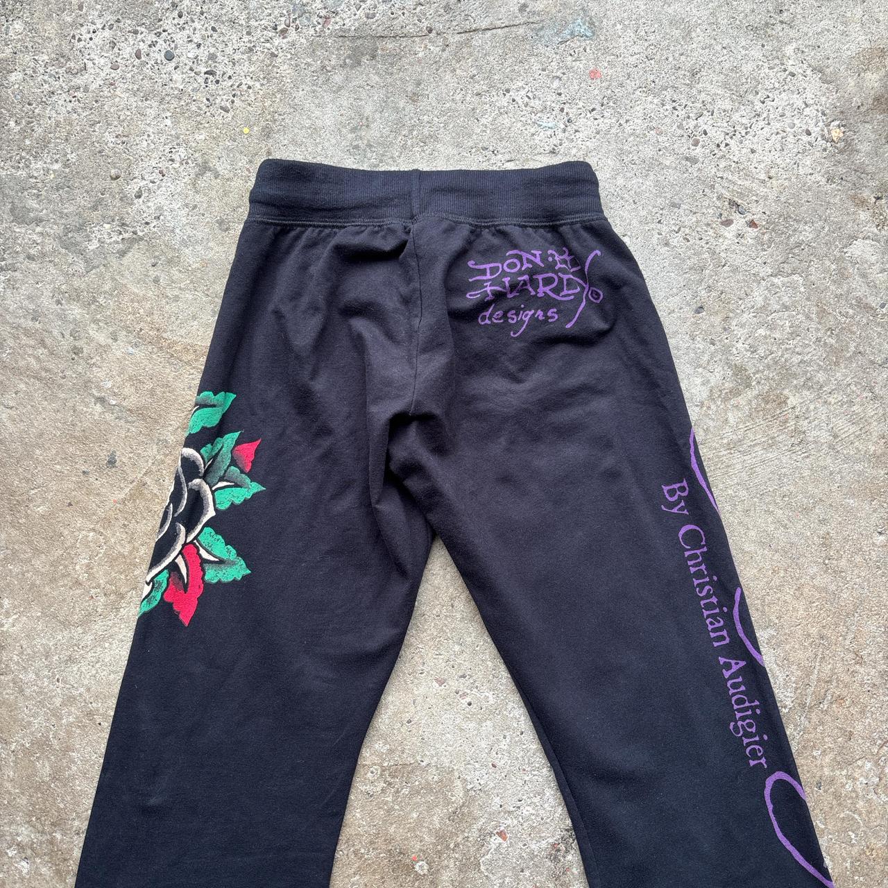 Black Ed Hardy flared sweatpants - XS