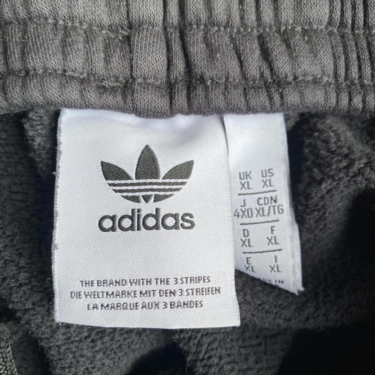 Black & Grey 3 Stripe Adidas Tracksuit Pants - XL (women’s)