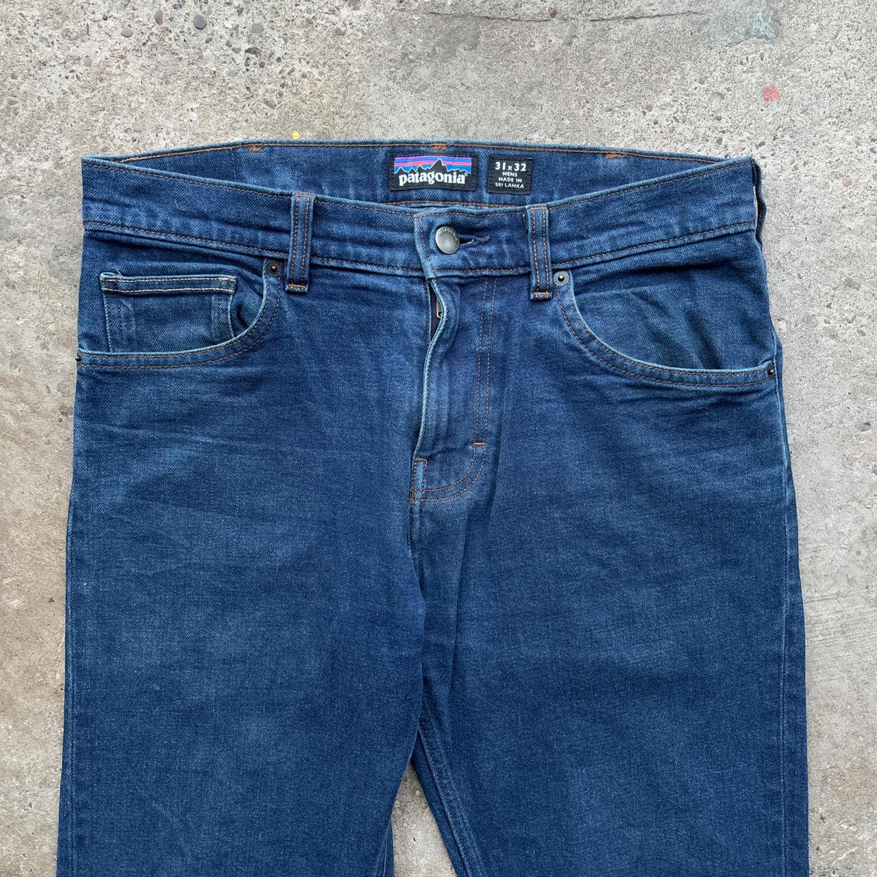 Blue Patagonia denim jeans