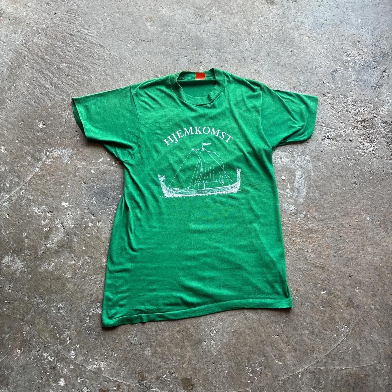 Vintage Green Single Stitch Graphic T-Shirt