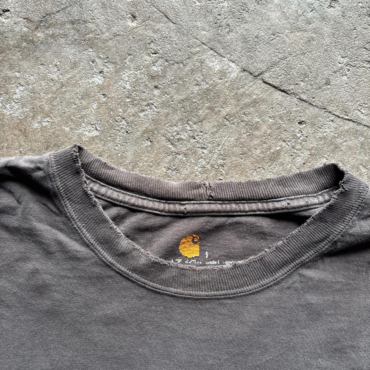 Brown Distressed Carhartt T-shirt - L