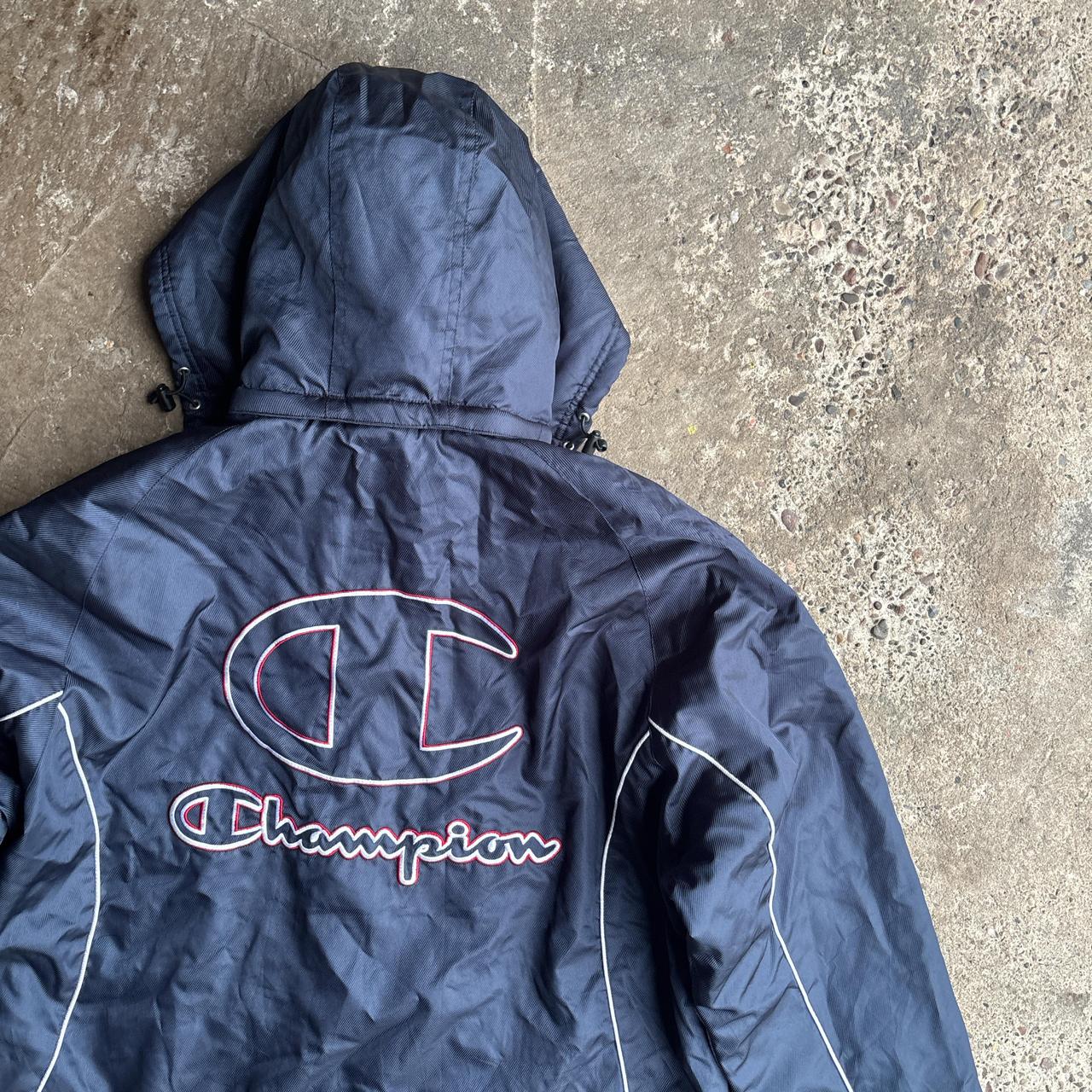Navy Blue Champion Full-Zip Windbreaker Jacket - L