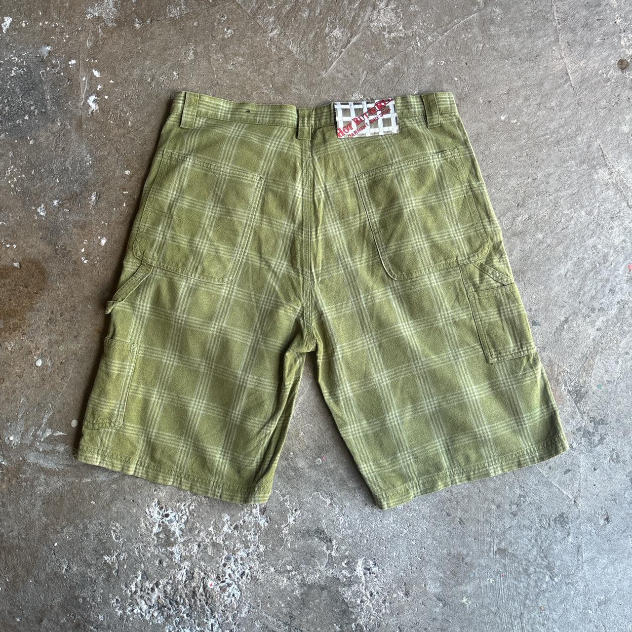 Green Checkered Hot Buttered Carpenter Shorts