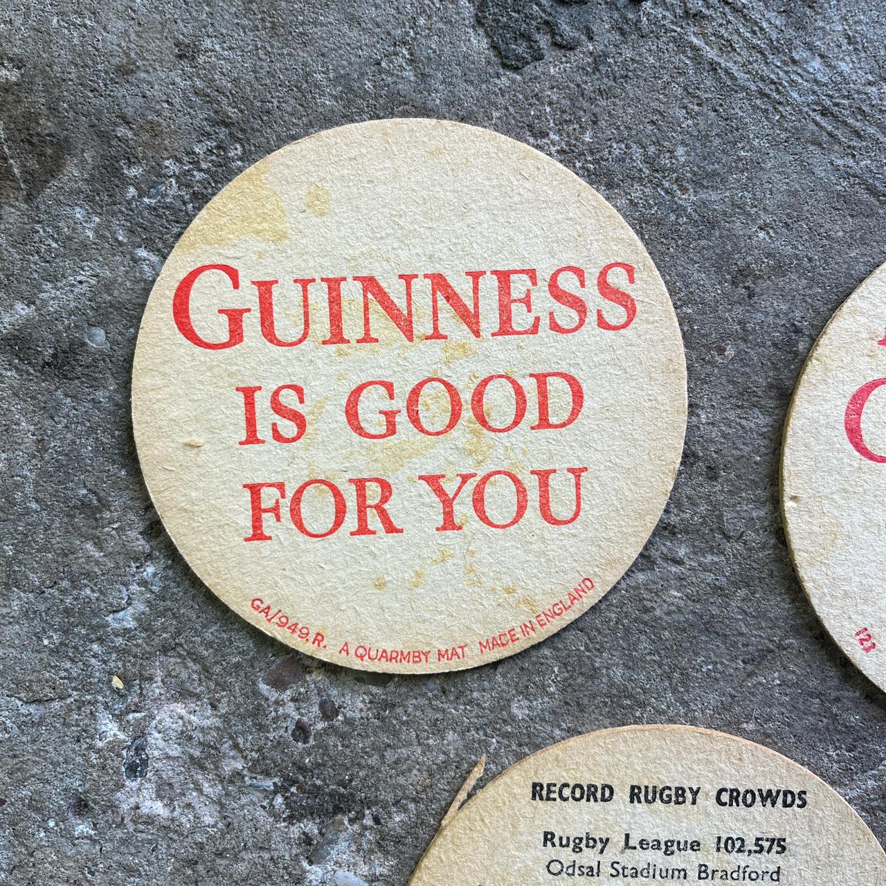 Vintage Guinness beer mats (double sided)