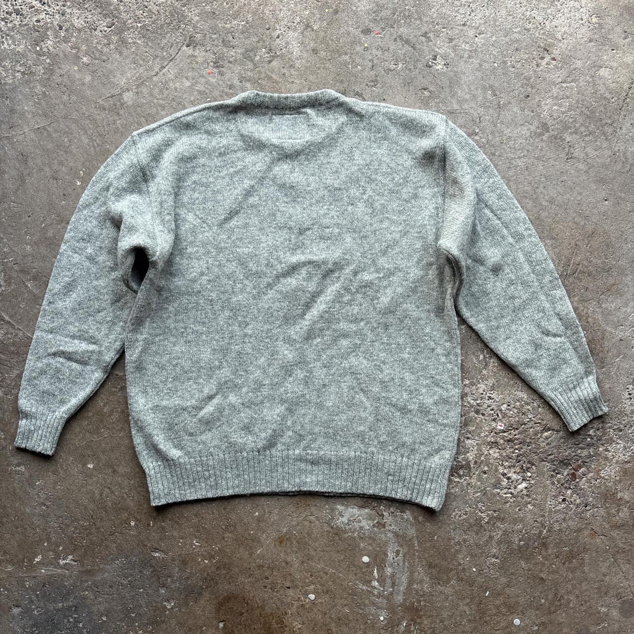 Grey Armata Di Mare 100% wool knitted sweater with embroidered logo