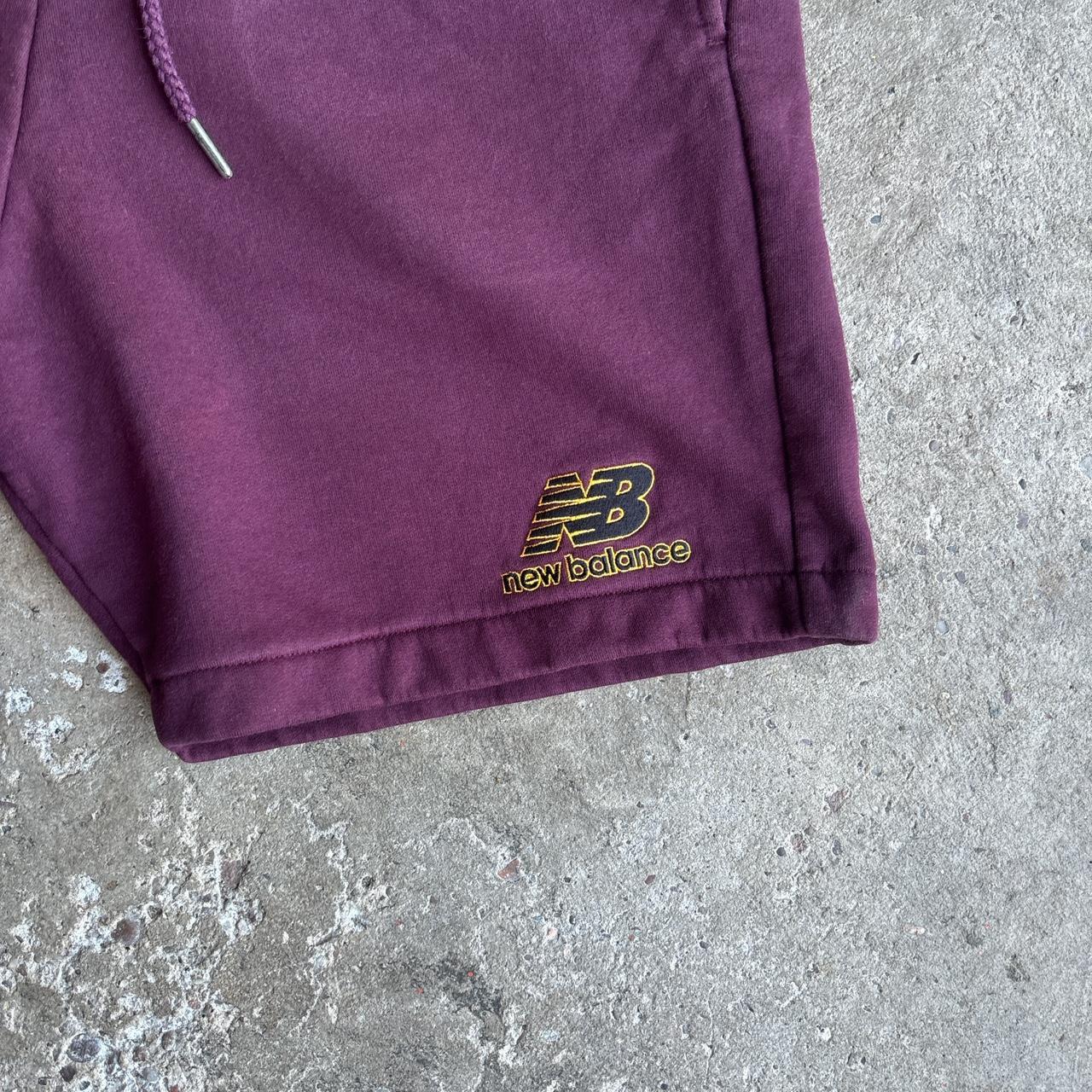 Burgundy New Balance Tracksuit Shorts