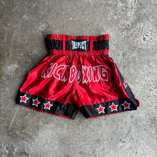 Red & Black Thai Kickboxing Shorts