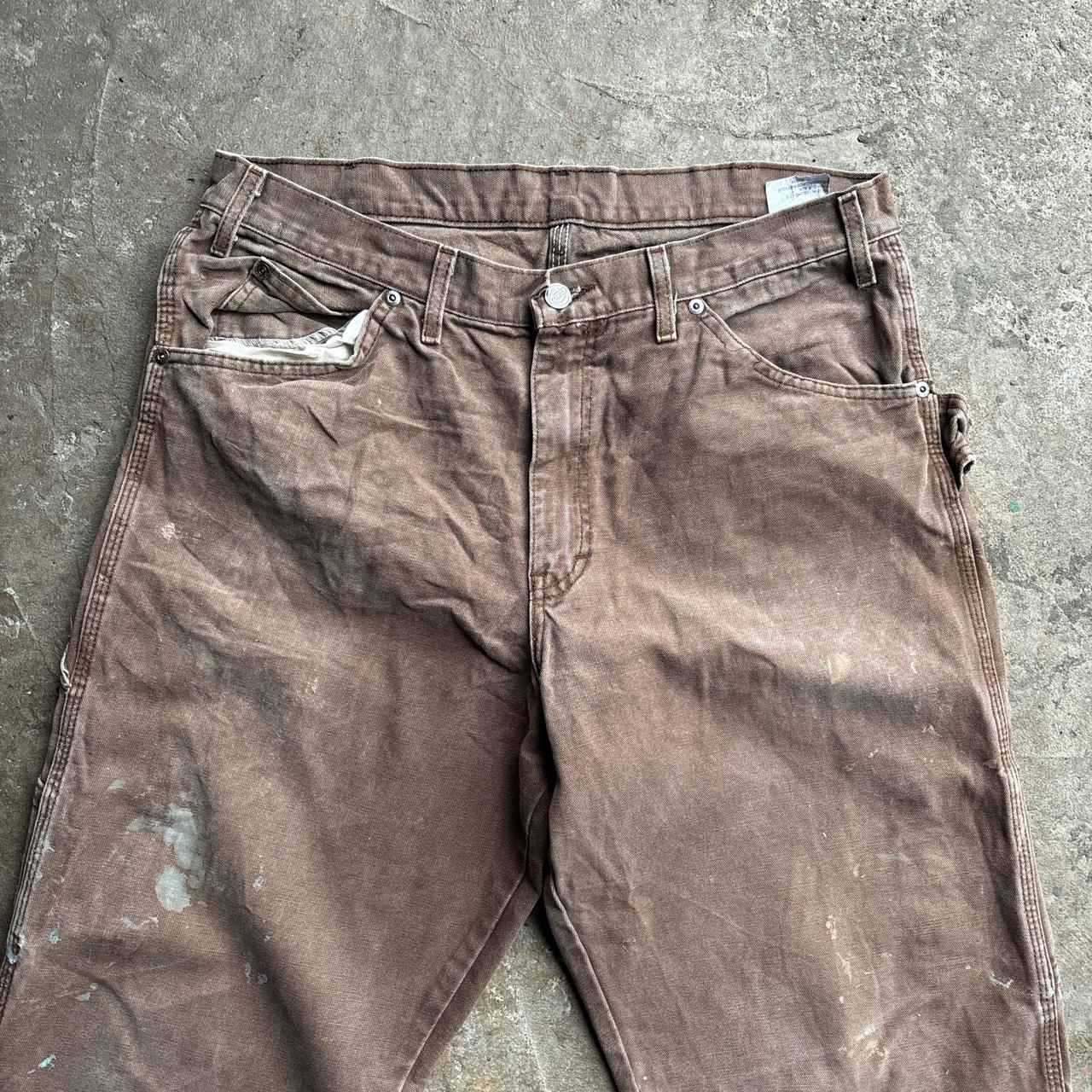 Washed Brown Dickies Carpenter Pants/Trousers