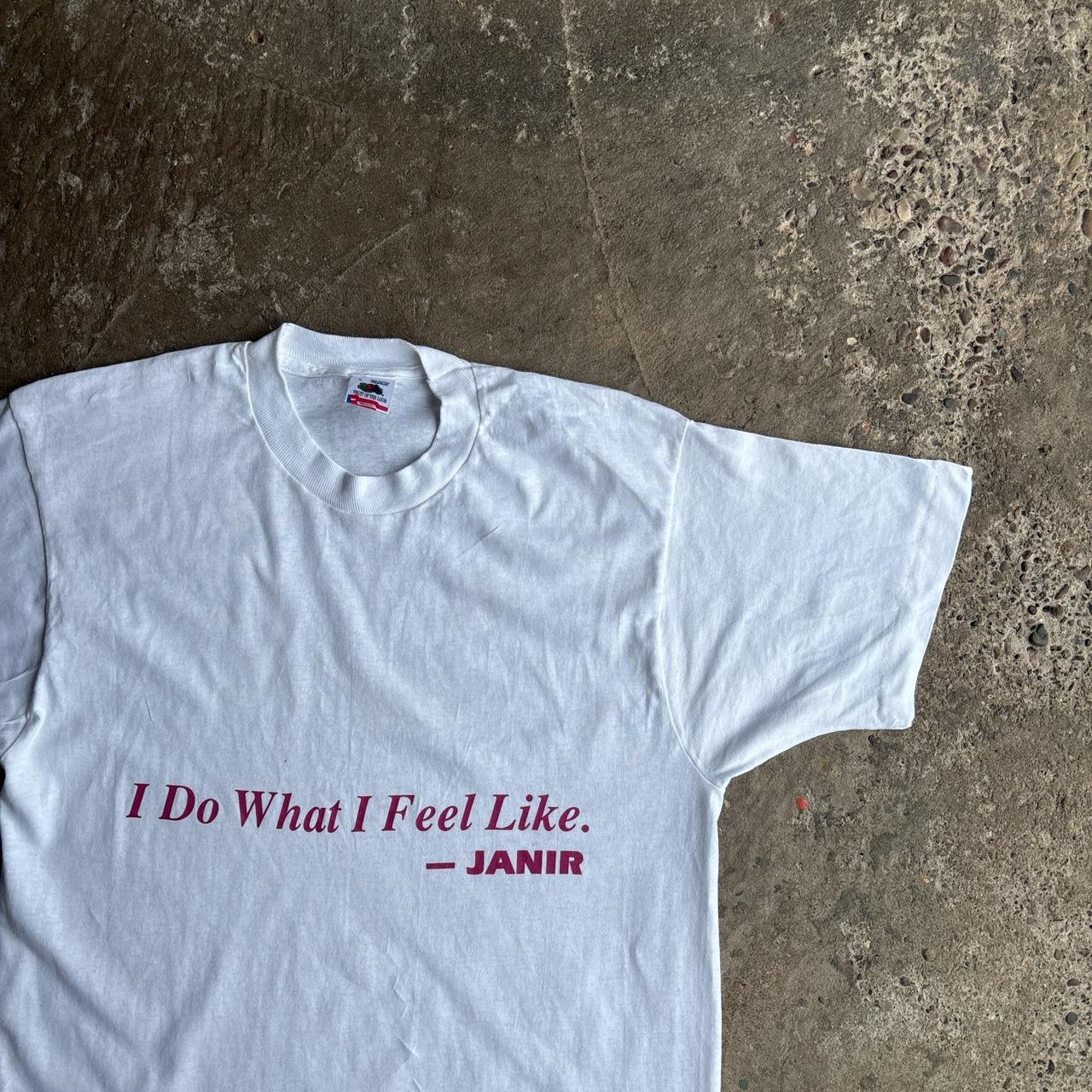 Vintage White Single Stitch “I Do What I Feel Like” T-Shirt - L