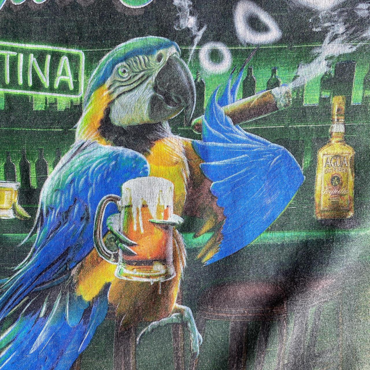 Bad Parrot’ Tan Graphic Bar T-Shirt