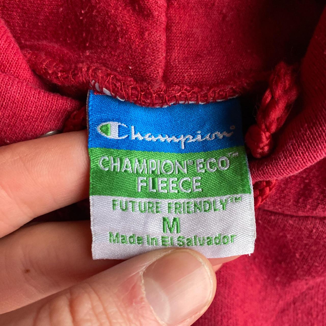 Red Champion Graphic College Hoodie - M